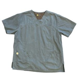 CARHARTT SCRUBS SHIRT SHORT SLEEVE CHARCOAL PULL OVER UTILITY